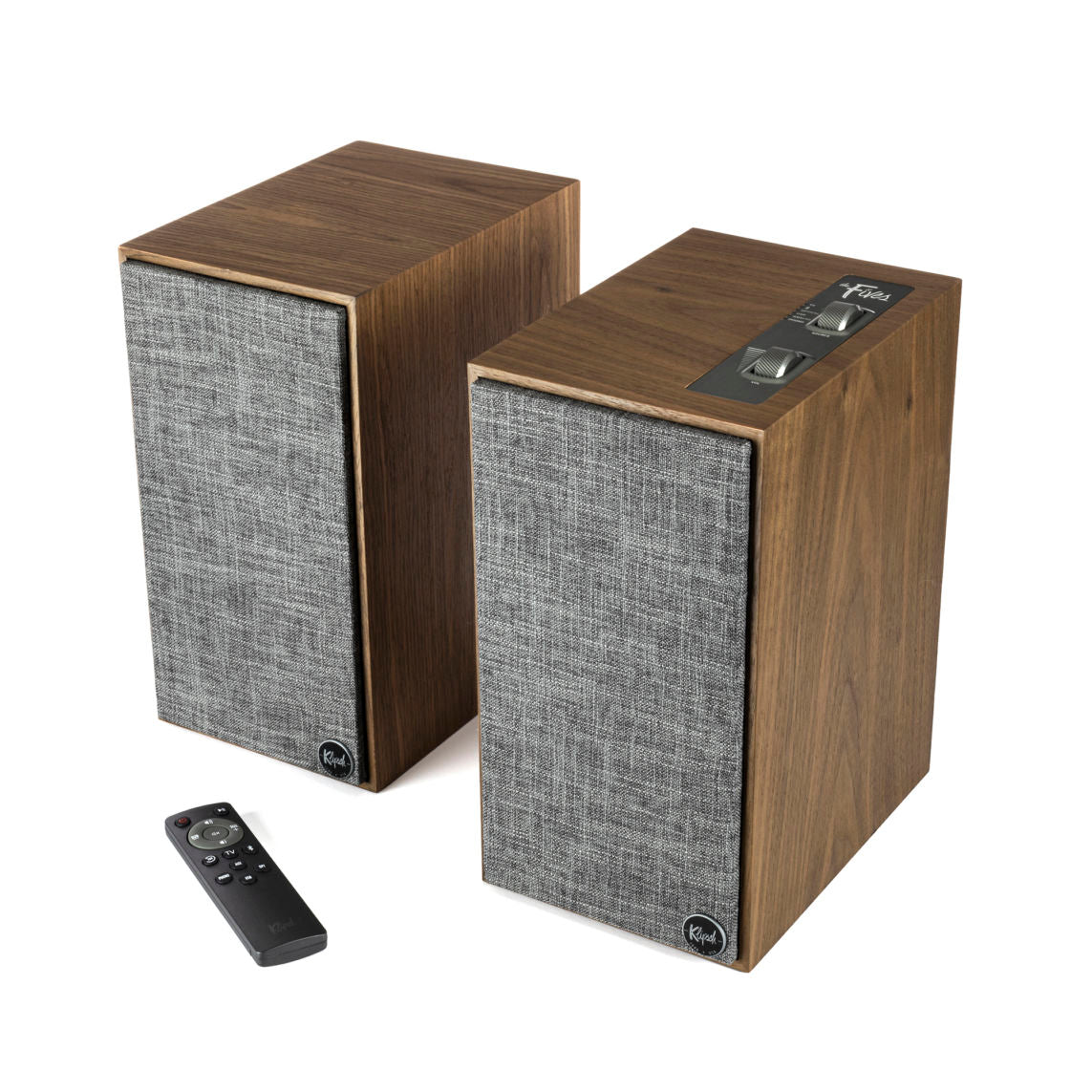 Klipsch The Fives Stereo Powered Speakers - Walnut (Pair) + Klipsch R-101SW Subwoofer - Black (Each)