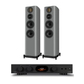 Audiolab 7000A Integrated Amplifier (Black) + Wharfedale EVO 5.4 Floorstanding Speakers - Pair (Grey)