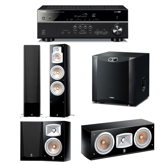 Yamaha NS-777 5.1 Home Theatre System + Yamaha RX-V385 AV Receiver