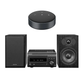 Denon D-M41 Hi-Fi System with CD, Bluetooth and FM/AM Tuner (Black) + Wiim Mini Streamer - Each (Black)