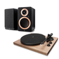Argon Audio Forte A4 MK2 Bluetooth Active Speakers - Pair (Black) + Argon Audio TT MK2 Turntable - Black