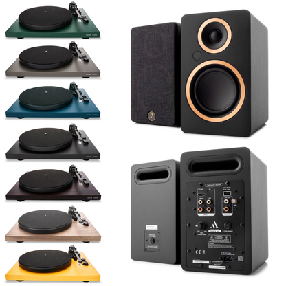 Argon Audio Fenris A4 Active Bookshelf Speakers + Argon Audio TT MK2 Turntable