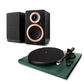 Argon Audio Forte A4 MK2 Bluetooth Active Speakers - Pair (Black) + Argon Audio TT MK2 Turntable - Black