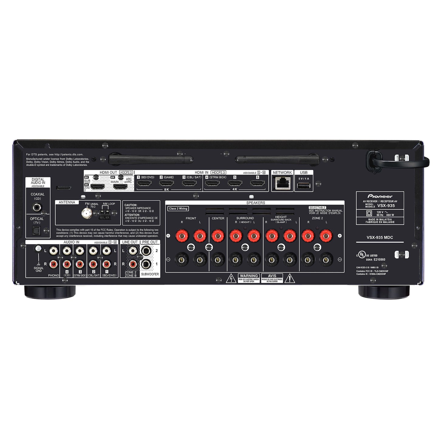 Pioneer VSX-935 7.2-Channel Network AV Receiver - Black