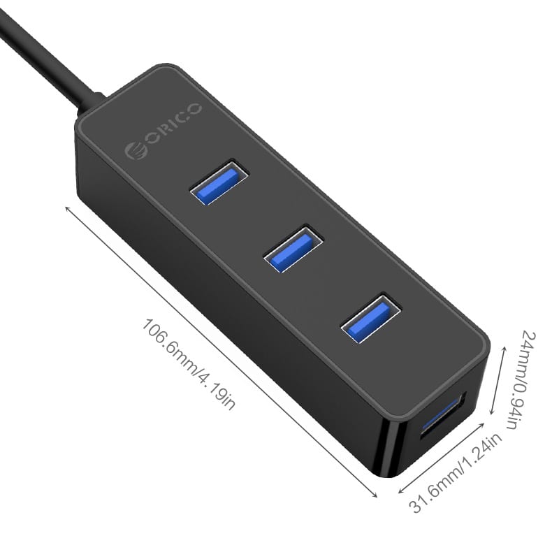 ORICO 4 Port USB3.0 Hub – Black
