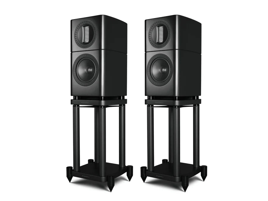 Wharfedale ELYSIAN 1R Standmount Loudspeakers with Speaker Stands- Pair (Black)