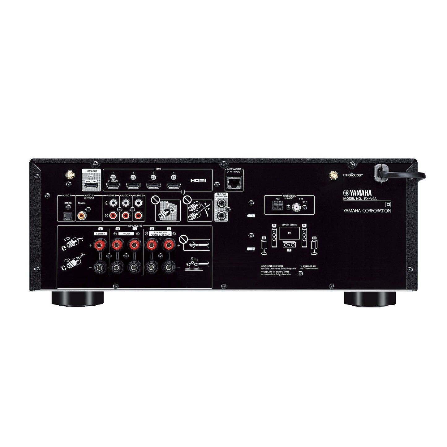 Yamaha RX-V4A 5.2 Channel AV Receiver - Black