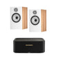 Bowers & Wilkins 606 S3 Bookshelf Speaker - Pair (Oak) + Marantz Model M1 Network Amplifier - Each (Black)