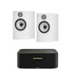 Bowers & Wilkins 606 S3 Bookshelf Speaker - Pair (White) + Marantz Model M1 Network Amplifier - Each (Black) (Copy) (Copy)