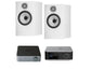 Bowers & Wilkins 606 S3 Bookshelf Speaker - Pair (White) + Wiim Ultra Streamer (Grey) + WIIM Vibelink Amp (Grey) (Copy)