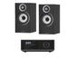 Bower & Wilkins 607 S3 Bookshelf Speakers - Pair (Black) + WiiM Amp Ultra Streaming Amplifier (Grey)