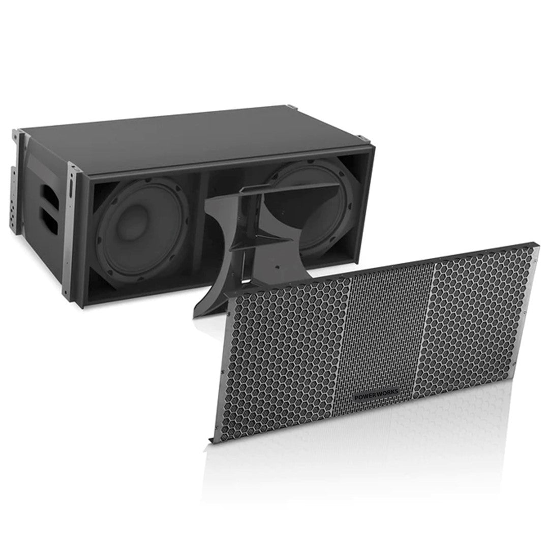 Power Works Zethus-210BPW Ground Stackable Line Array System - Black