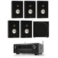 Monitor Audio Bronze 7G On-Wall Home Theatre System (Black) + Denon AVR-X2800H AV Receiver (Black)