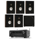 Monitor Audio Bronze 7G On-Wall Home Theatre System (Walnut) + Denon AVR-X2800H AV Receiver (Black)