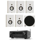 Monitor Audio Bronze 7G On-Wall Home Theatre System (White) + Denon AVR-X2800H AV Receiver (Black)