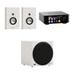 Monitor Audio Bronze 7G On-Wall Speaker - Pair (White) + Monitor Audio Vestra W10 Subwoofer (White) + Eversolo PLAY Streaming Amplifier (Black) (Copy)