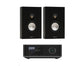 Monitor Audio Bronze 7G On-Wall Speaker - Pair (Black) + WiiM Amp Ultra Streaming Amplifier (Grey)