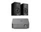 Polk Reserve R100 Bookshelf Speakers - Pair (Black) + WiiM Amp Pro Multiroom Streaming Amplifier (Silver)