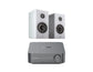 Polk Reserve R100 Bookshelf Speakers - Pair (White) + WiiM Amp Pro Multiroom Streaming Amplifier (Silver)