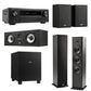 Polk T50 5.1 Home Theatre System (Black) + Denon AVR-X580BT 5.2 Channel AV Receiver (Black)