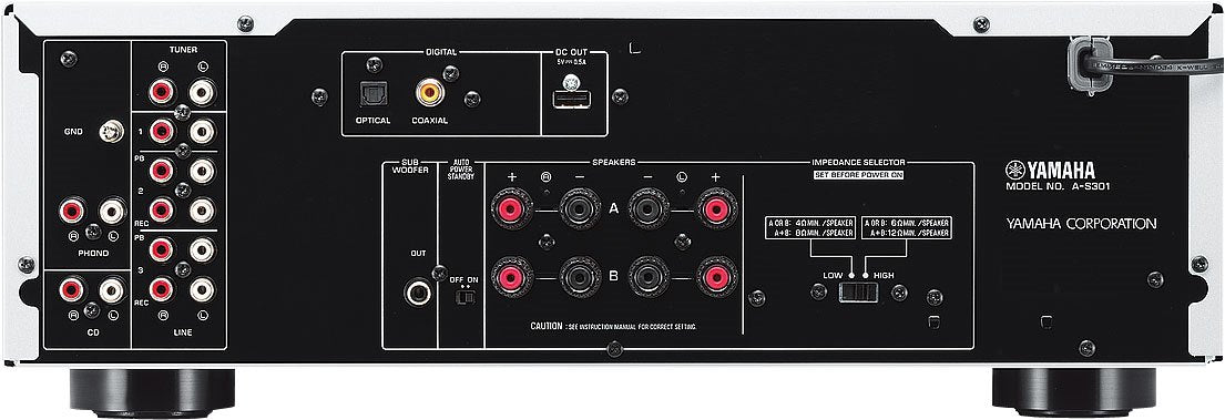 Yamaha A-S301 Integrated Amplifier (Silver)
