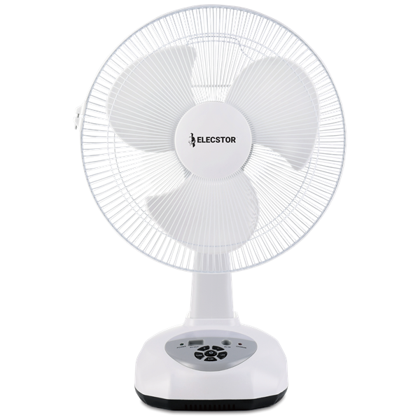 ELECSTOR 12-INCH RECHARGEABLE TABLE FAN - Each