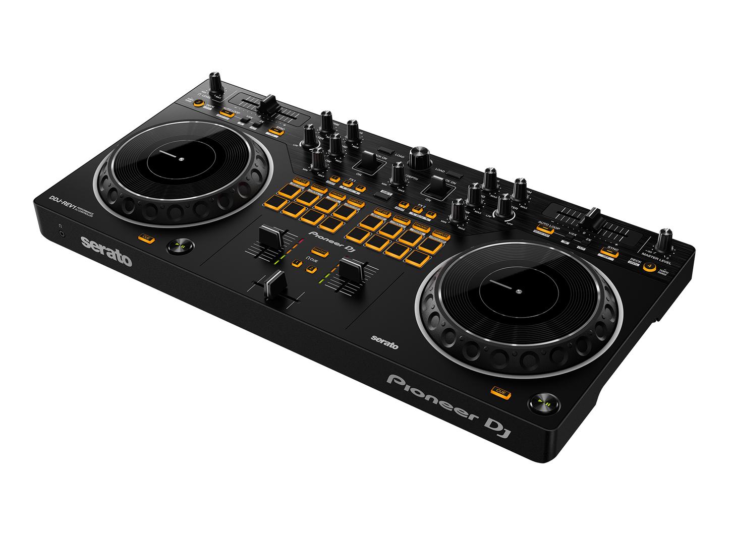 Pioneer DJ DDJ-REV1 Scratch-style 2-channel DJ controller for Serato DJ Lite (Black)