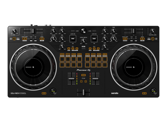 Pioneer DJ DDJ-REV1 Scratch-style 2-channel DJ controller for Serato DJ Lite (Black)