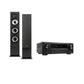 Denon AVR-X1800H 7.2 Ch. 80W 8K AV Receiver (Black) + Polk Monitor XT60 Floorstanding Speakers - Pair (Black)