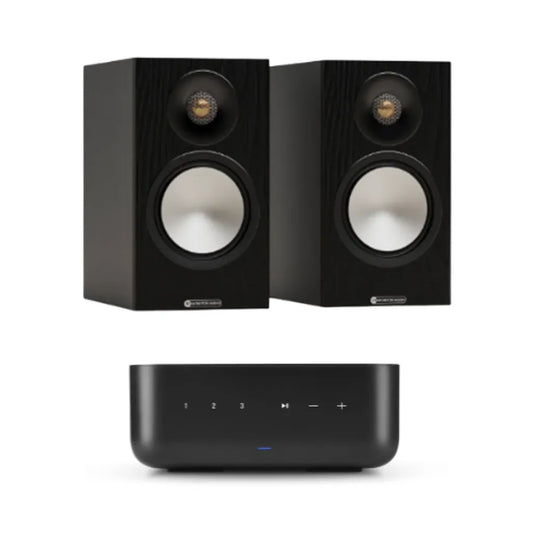 Denon Home Amp 2 Ch. 100W Amplifier (Black) +Monitor Audio Bronze 50 7G Bookshelf Speakers - Pair (Black)