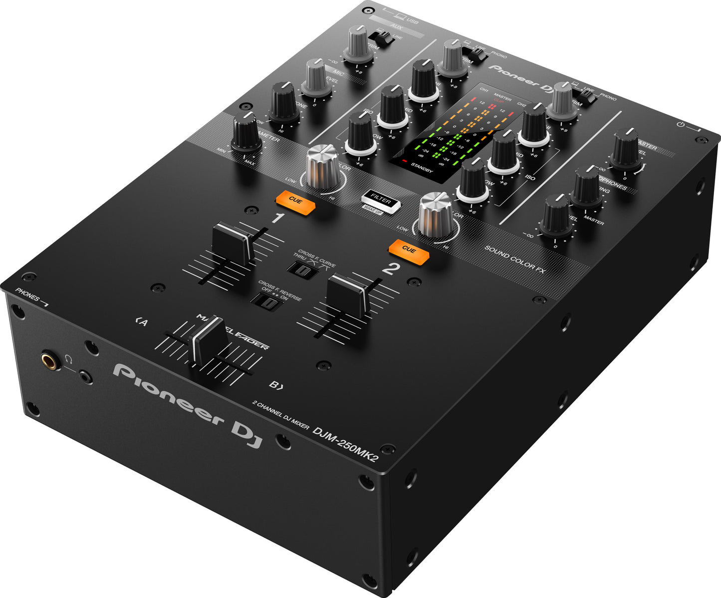 Pioneer DJ DJM-250MK2 2-channel DJ mixer with independent channel filter