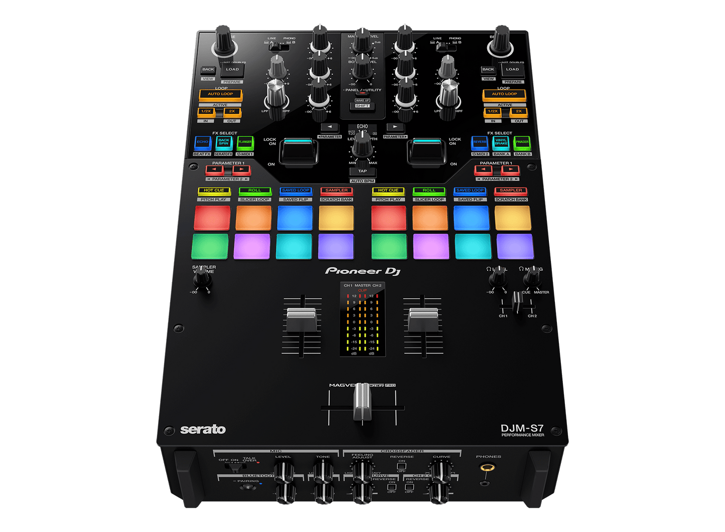 Pioneer DJ DJM-S7 Scratch-style 2-channel performance DJ mixer (Black)