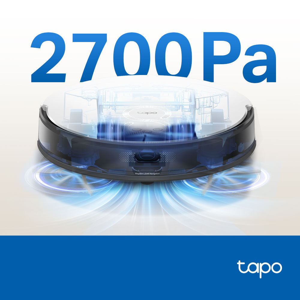 TP-LINK TAPO RV20 MOP PLUS | MAGSLIM LIDAR NAVIGATION ROBOT VACUUM AND MOP PLUS SMART AUTO-EMPTY DOCK