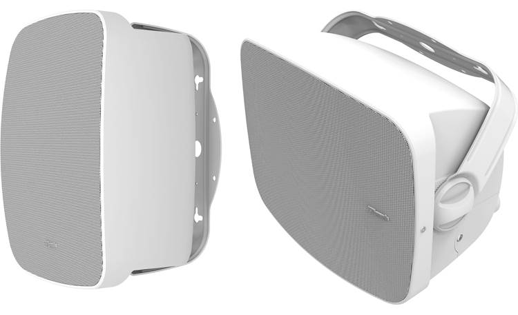 Klipsch RSM-525 Indoor / Outdoor Residential Surface Mount Speakers - Pair (White) + SONOS Amp Stereo Amplifier (Black)