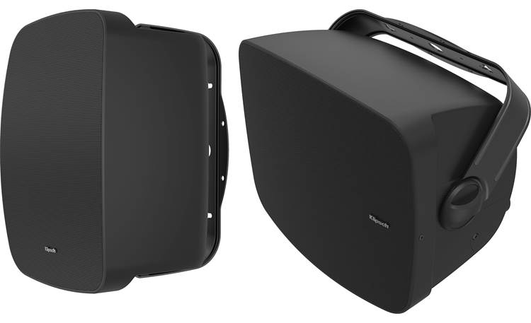 Klipsch RSM-650 Indoor / Outdoor Residential Surface Mount Speakers - Pair (Black) + SONOS Amp Stereo Amplifier (Black)