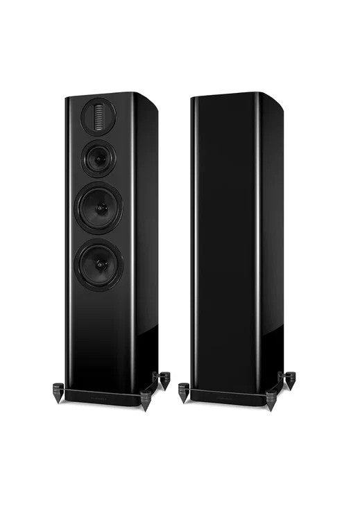Audiolab 9000A Integrated Amplifier (Black) + Wharfedale Aura 4 Floorstanding Speakers - Pair (Black)