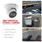 IC Realtime IPFX-E20V-IRW1 2MP IP Indoor/Outdoor Small Size Starlight Eyeball Dome Varifocal 2.7-13.5mm Lens - White