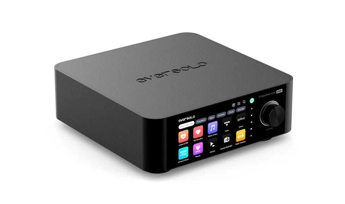 Eversolo PLAY Streaming Amplifier (Black) + Bowers & Wilkins 606 S3 Bookshelf Speaker - Pair (Black)