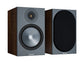 Monitor Audio Bronze 100 Bookshelf Speakers (Walnut) + WiiM Amp (Grey)