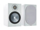 Monitor Audio Bronze 100 Bookshelf Speakers (White) + WiiM Amp (Grey)