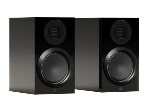 Monitor Audio Gold 50 6G Bookshelf Speakers - Pair (Gloss Black) + WIIM Vibelink Amp (Grey) + Wiim Ultra Digital Hub (Grey)