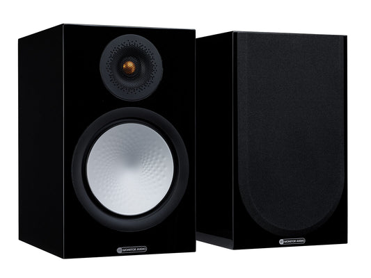 Monitor Audio Silver 100 7G Bookshelf Speaker - Pair - High Gloss Black