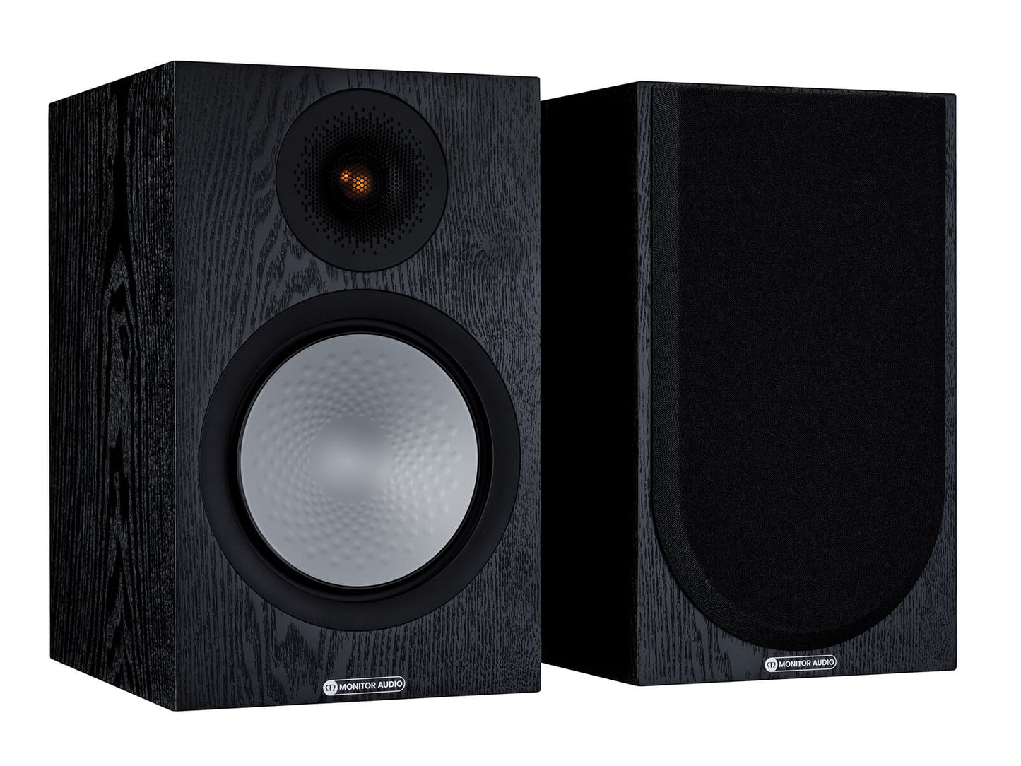 Monitor Audio Silver 100 7G Bookshelf Speaker - Pair - Black Oak