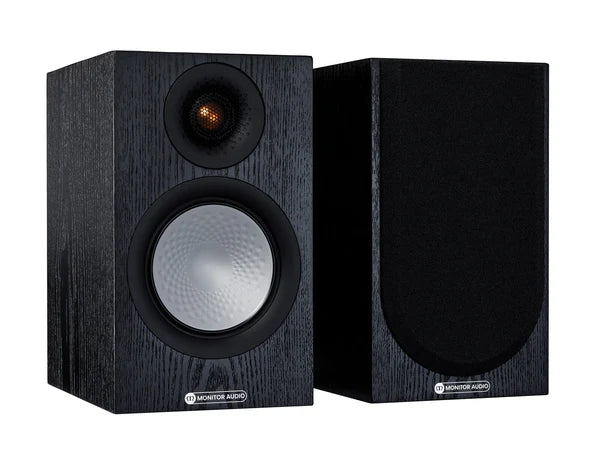 Denon Home Amp 2 Ch. 100W Amplifier (Black) + Monitor Audio Silver 50 7G Bookshelf Speakers - Pair (Black Oak)