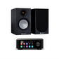 Eversolo PLAY Streaming Amplifier (Black) + Monitor Audio Silver 50 7G Bookshelf Speakers - Pair (Black Oak)