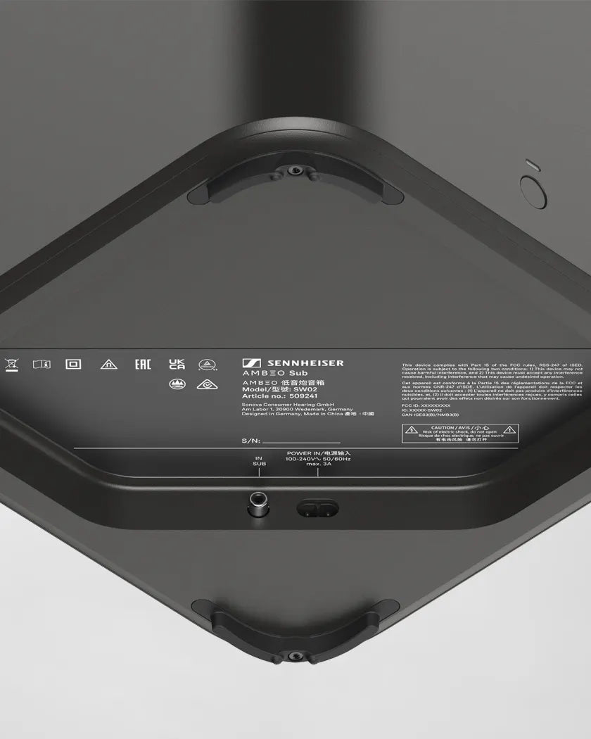 Sennheiser AMBEO Sub 8" Wireless Subwoofer - Black