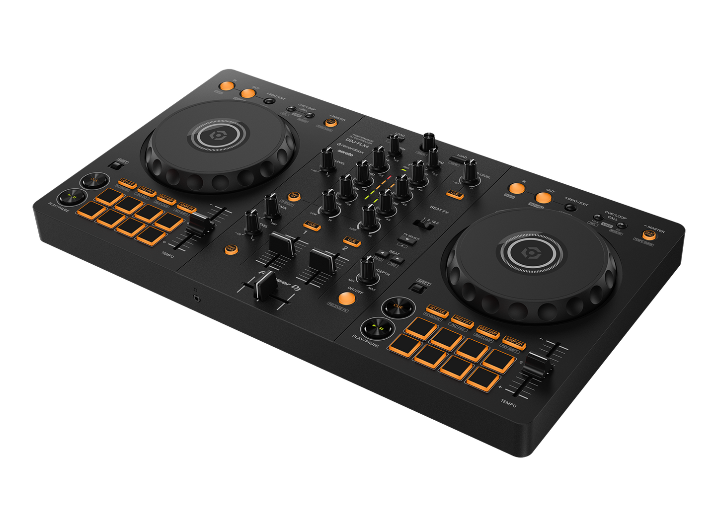 Pioneer DJ DDJ-FLX4 DJ Controller + Pioneer DJ HDJ-CUE1BT Bluetooth DJ Headphones