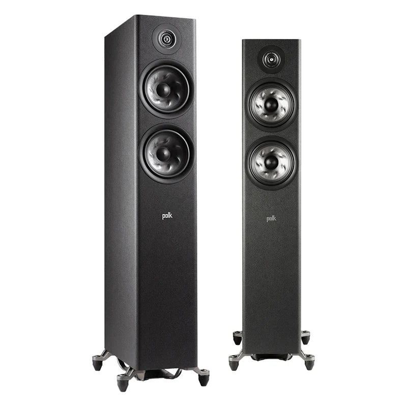 Polk Reserve R600 Floorstanding Speakers - Pair (Black) + Denon AVR-X2800H 7.2 Ch. AV Receiver with HEOS® Built-in