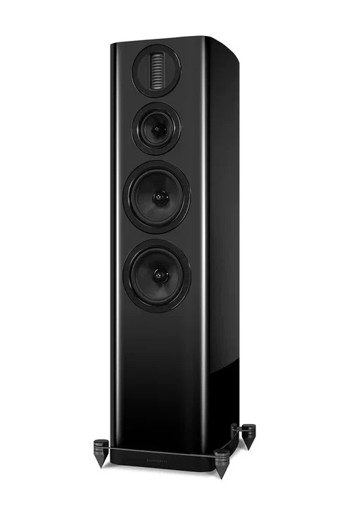 Audiolab 9000A Integrated Amplifier (Black) + Wharfedale Aura 4 Floorstanding Speakers - Pair (Black)
