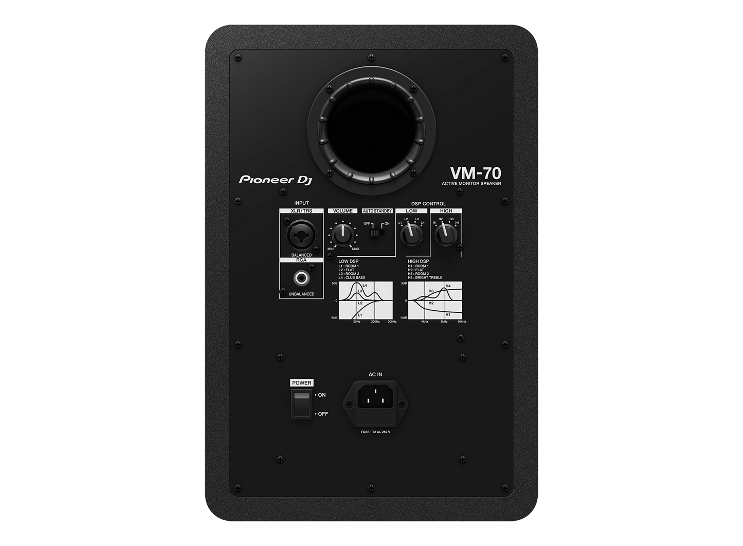 Pioneer DJ VM-70 6.5” Active Monitor Speaker - Pair (Black)